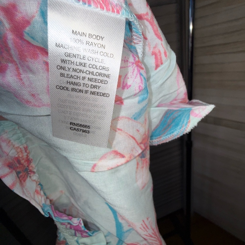 NWT Nordstrom Moonlight Eco Pajama Pants XL Green Veil Exotic Bloom Print - Picture 6 of 6